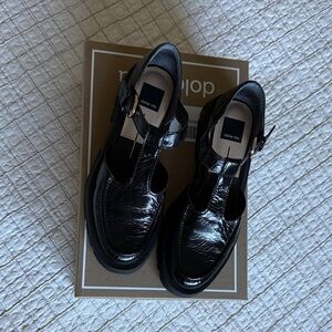 Dolce Vita Black Patent Emilio lug sole Mary Jane